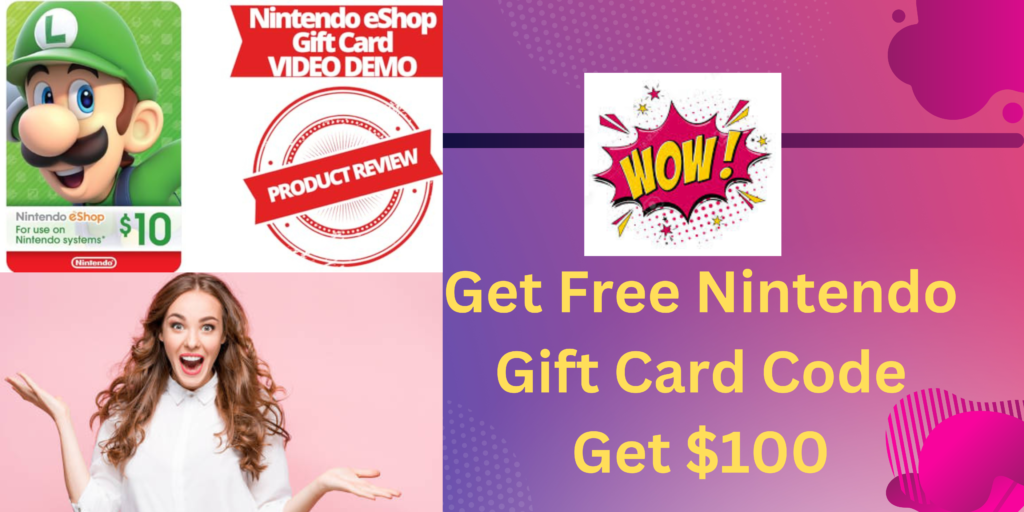 Unused Nintendo Gift Card Code